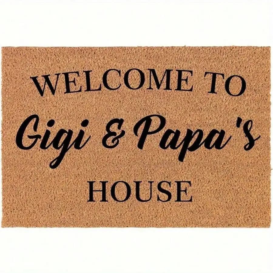 Welcome To Gigi And Papas House Doormat 30x18 Inch Entrance Floor Mat