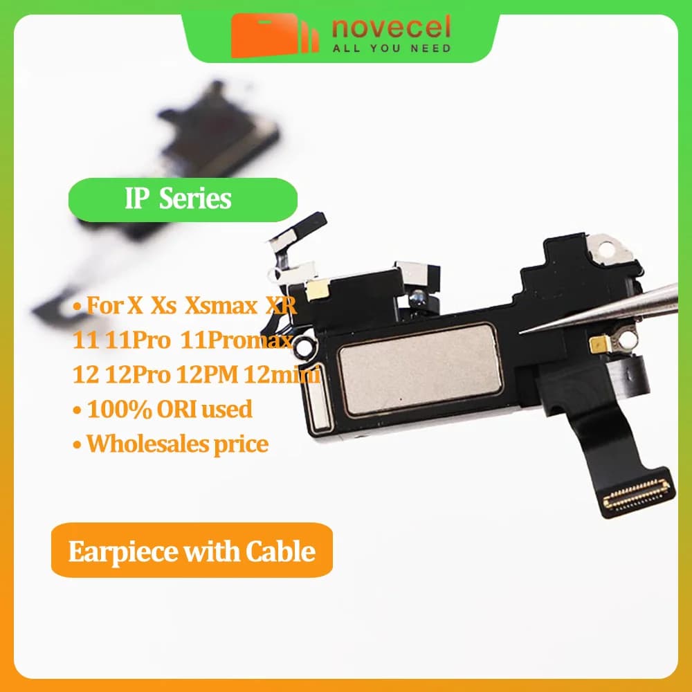Original Earpiece with Proximity Light Sensor Flex Cable for iPhone 12 11 pro X Xs Max XR 12mini Ear Speaker Replacement Parts