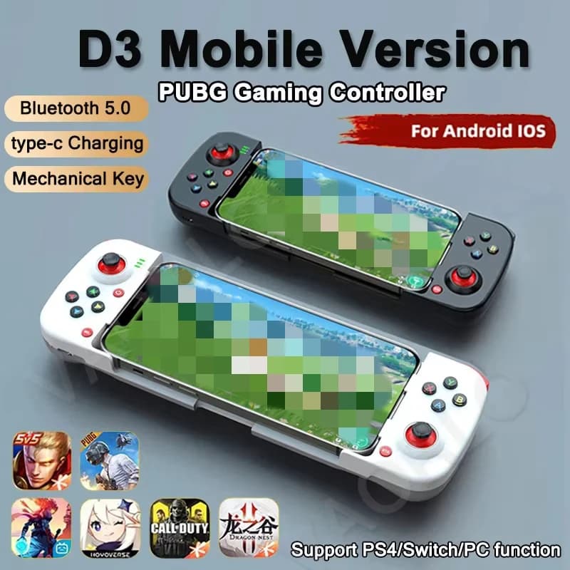 Wireless BT 5.0 Extensible game controller for Android mobile phone IOS Gamepad Joystick Eat Chicken Gamepad for PS4 PC Switch