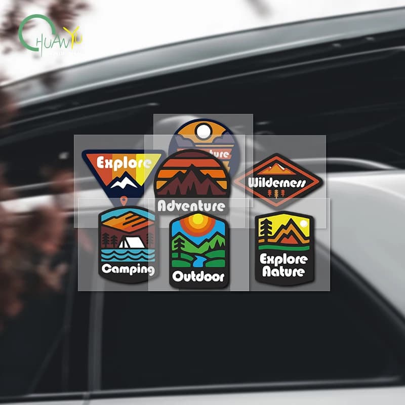 Campeggio fuoristrada RV decalcomanie inglesi creative Jeep serbatoio corpo vetro riflettente decorazione adesivo moto pittura
