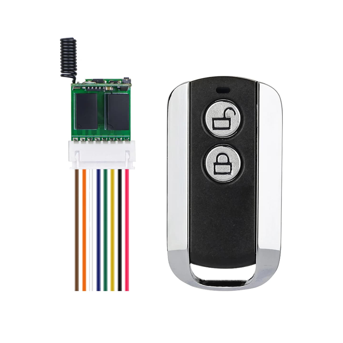 DC5V 6V 9V 12V 2CH canale Micro rf Interruttore di telecomando wireless per fotocamera/Motore piccolo/Batteria/Serratura elettrica/Led