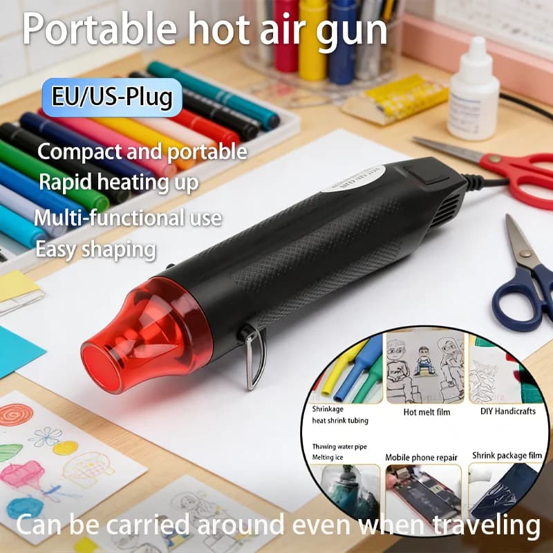 Pistola Termica Elettrica Fai-da-Te, Asciugacapelli, Saldatore, Soffiatore, Riscaldatore per Plastica Termoretraibile, Strumento di Riparazione 200 ℃