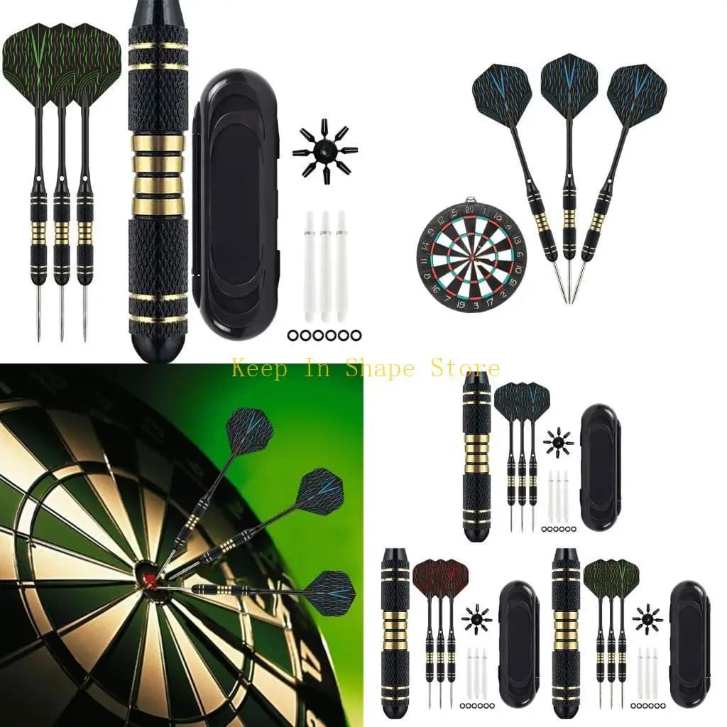 U1JC 1 set punta in acciaio punta in ottone set freccette in ottone con aste in alluminio