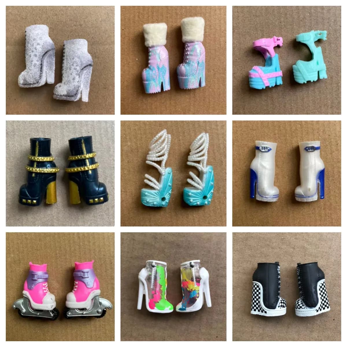 Accessori per case delle bambole Big Fashion Sister 1/6 Scarpe colorate Stivali Calzini Parti decorative per case delle bambole