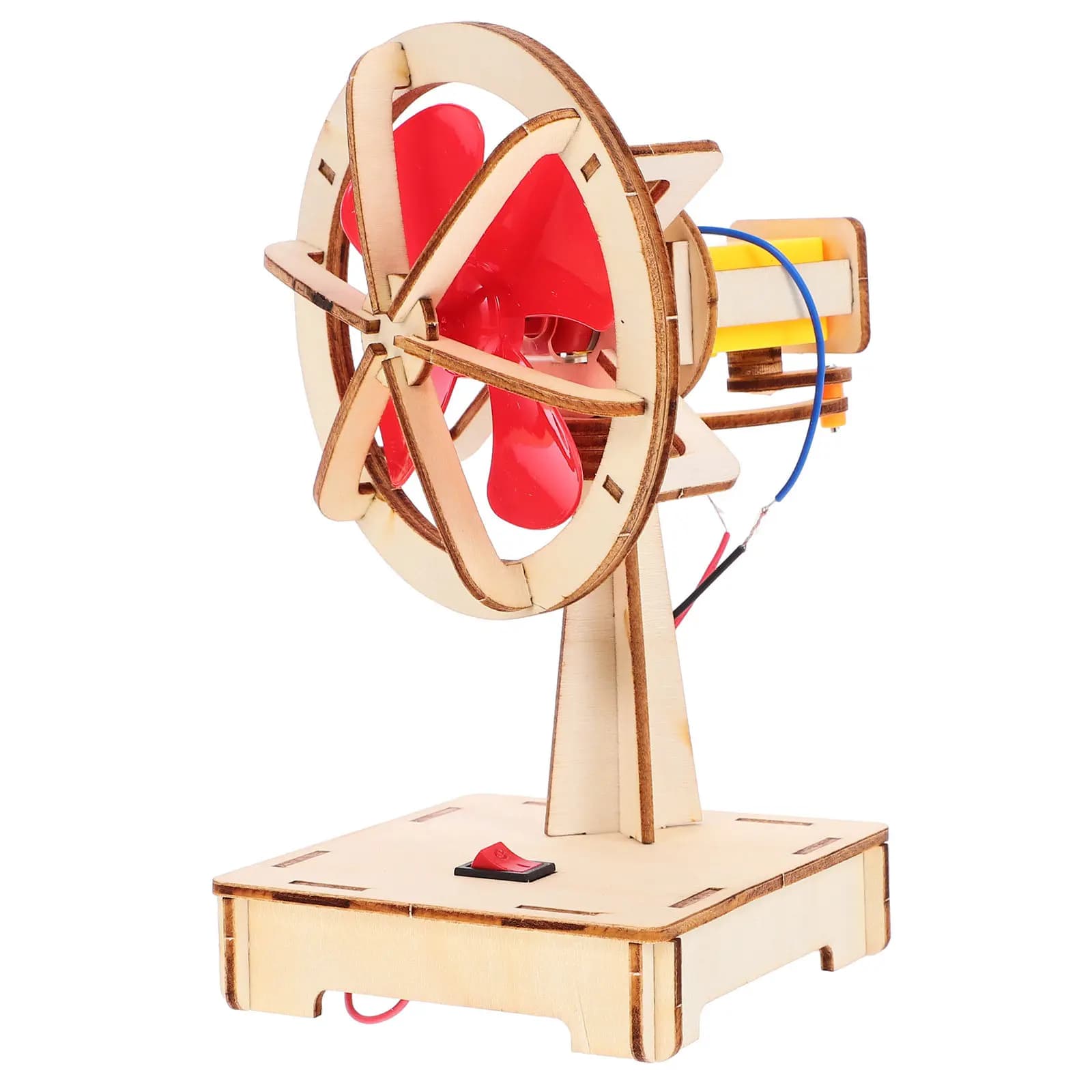 Kit di Montaggio Fai-da-Te per Ventilatore Elettrico Oscillante, Set Educativo Scientifico per Bambini, Kit di Apprendimento per Esperimenti, Ventilatore Manuale da Assemblare