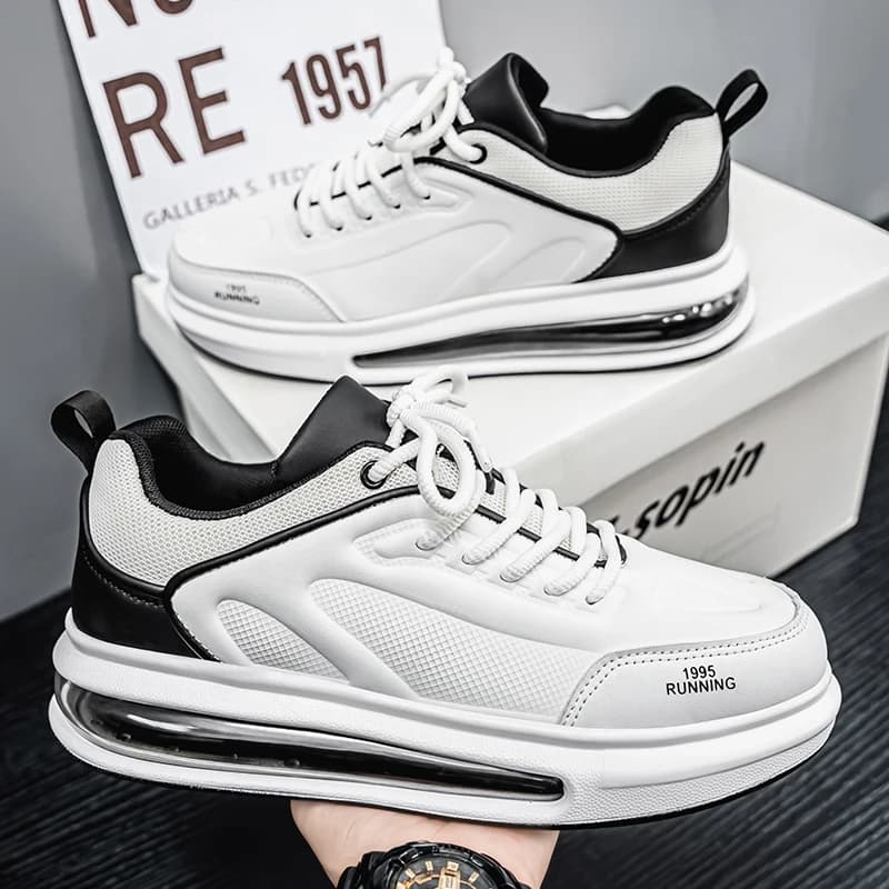 Scarpe sportive da uomo Traspiranti Comode Sport all'aria aperta Sneakers stringate alla moda Nuove scarpe da corsa casual da passeggio per uomo