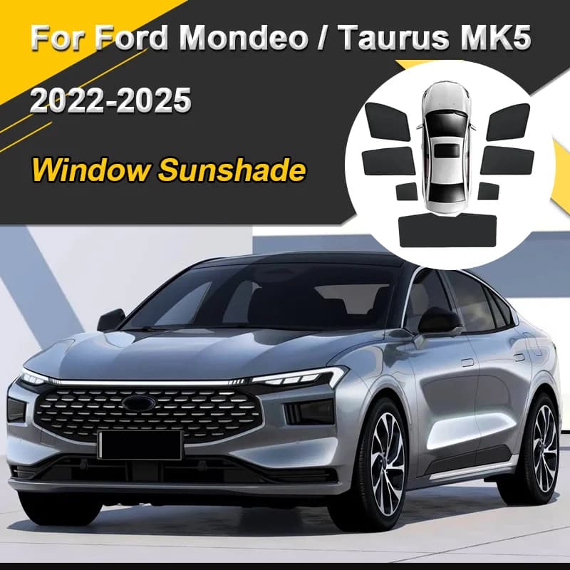 Auto Tende Da Sole Per Ford Mondeo Taurus MK5 2022-2025 Parasole Magnetico di isolamento termico Visiera Maglia Finestra Tenda Accessori Auto