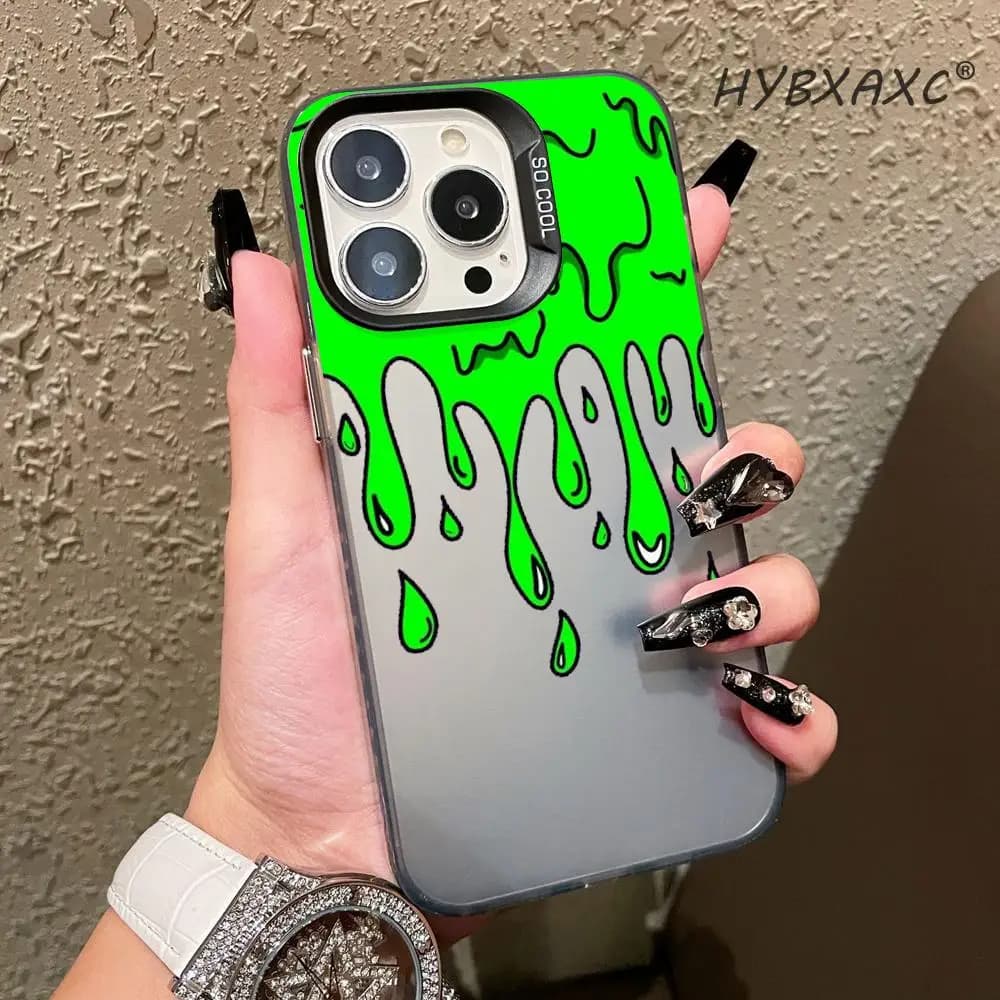 Cover per iPhone con Motivo a Goccia d'Acqua alla Moda per iPhone 16 14 Pro Max 13 12 11 Pro Max 15 Plus XS XR X 7 8 Plus Mini, Cover Rigida
