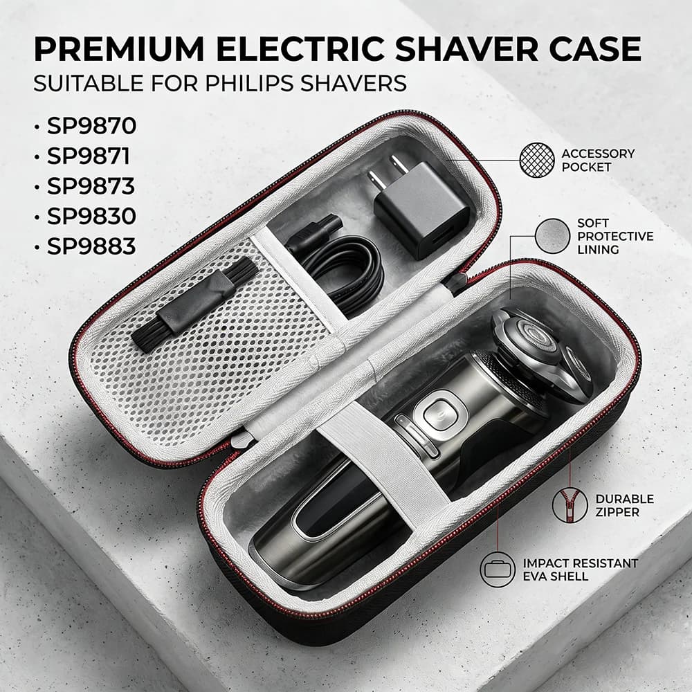 Protective Housing for Razor, Suitable for Razor and Rulebarba Philips, Protective Bag for SP9870 SP9871 SP9873 SP9830 9883