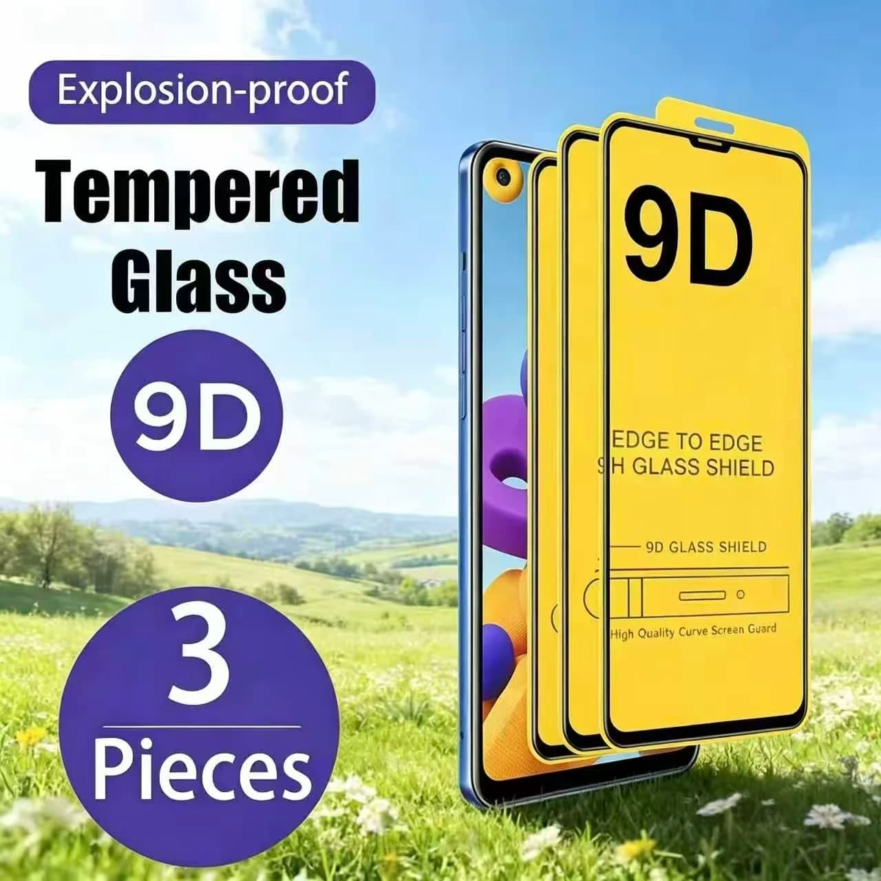 1/3 Pezzi Pellicola Protettiva 9D HD Full Cover per iPhone 17 Pro Max 17 Pro 16 Pro 16 Plus 16e 16 15 15 Pro Max 15 14 13 12 11 17 Air XR