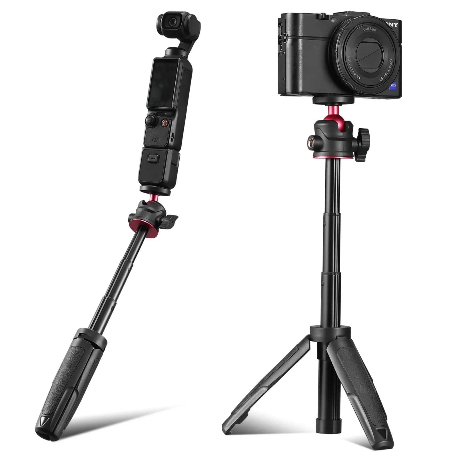 Treppiede magnetico per telefono con MagSafe per iPhone 17 16 15 HUAWEI Samsung Mini selfie stick allungabile con supporto per treppiede con testa a sfera 360