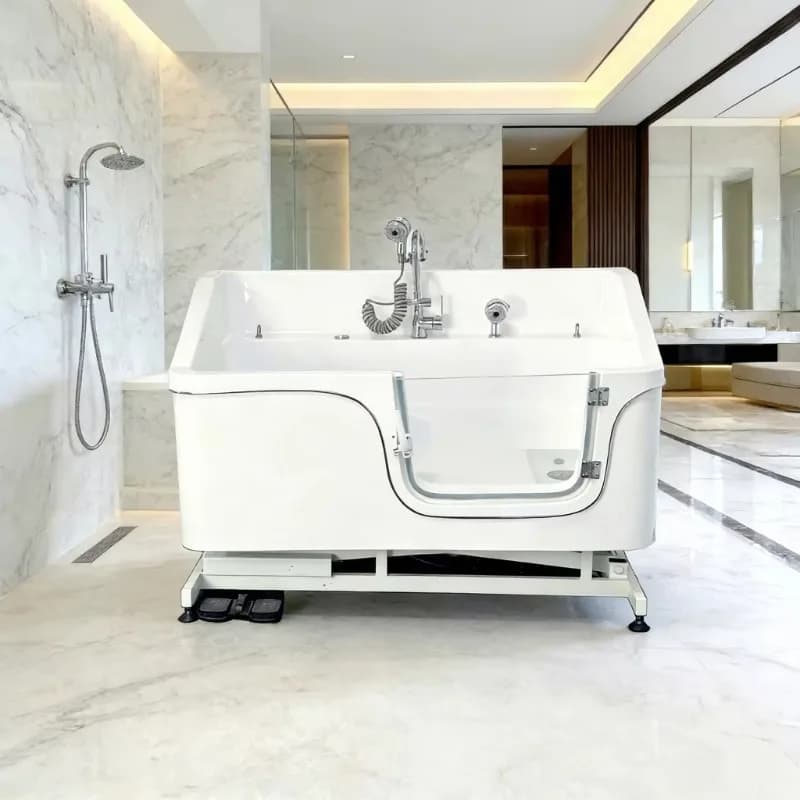 Vasca per la pulizia di cani e gatti in vetro acrilico ecologico per bagno e spa, con funzione spray, disponibile a magazzino