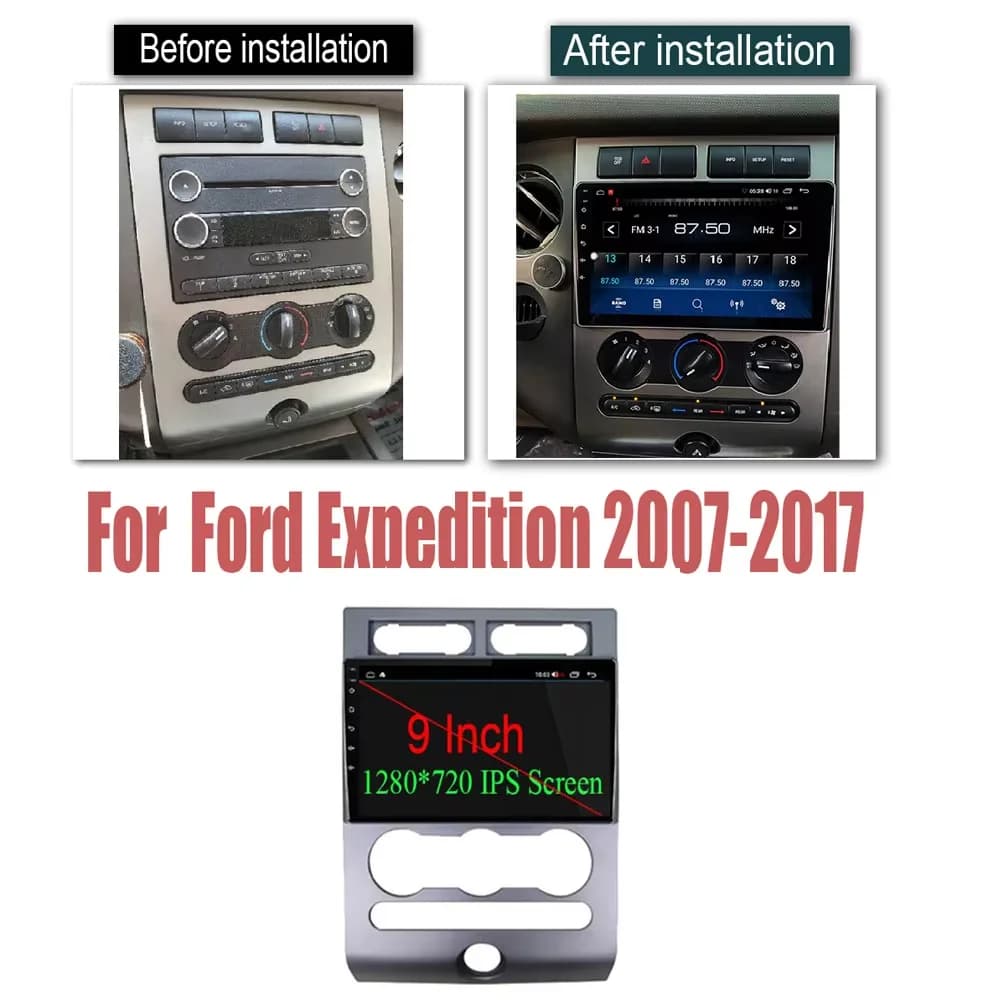8G 256G Android Per Ford Expedition 2012 2013 Autoradio Stereo Multimedia Video Navigazione GPS Wireless Carplay 4G WIFI DSP