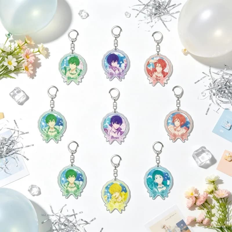 Free! Acrylic Keychain Bag Pendant Matsuoka Rin/Haruka Nanase/Asahi Shiina 6CM Car Accessories Cell Phone Pendant Fans Gifts