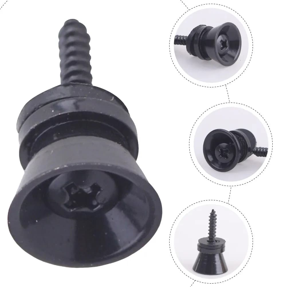 2 Pezzi Fermacorde per Chitarra in Metallo, Chiusure Durevoli per Chitarra Acustica, Elettrica, Basso, Ukulele, Accessorio per Strumenti Musicali