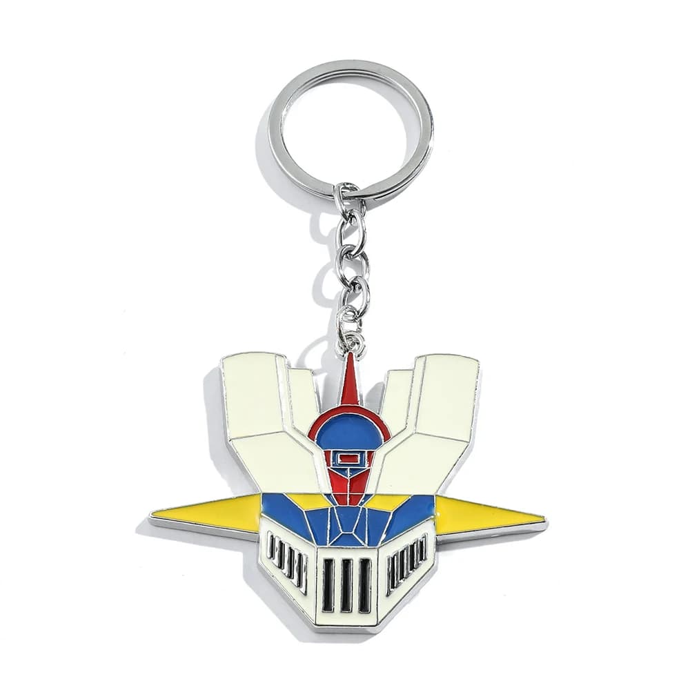 Anime Cartoon Warrior Robot Logo Keychain Creative Fashion Pendant for Men Car Backpack Accessories