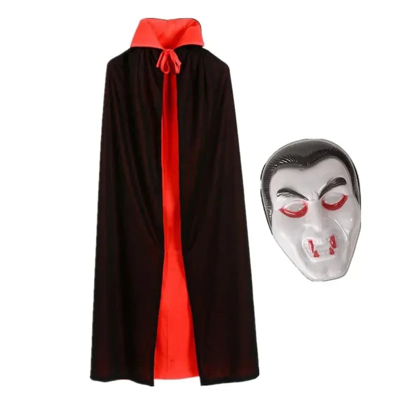 Costume cosplay mantello da strega di lusso con veste nera di Halloween invia mascherax;3,v'6.f;9,
