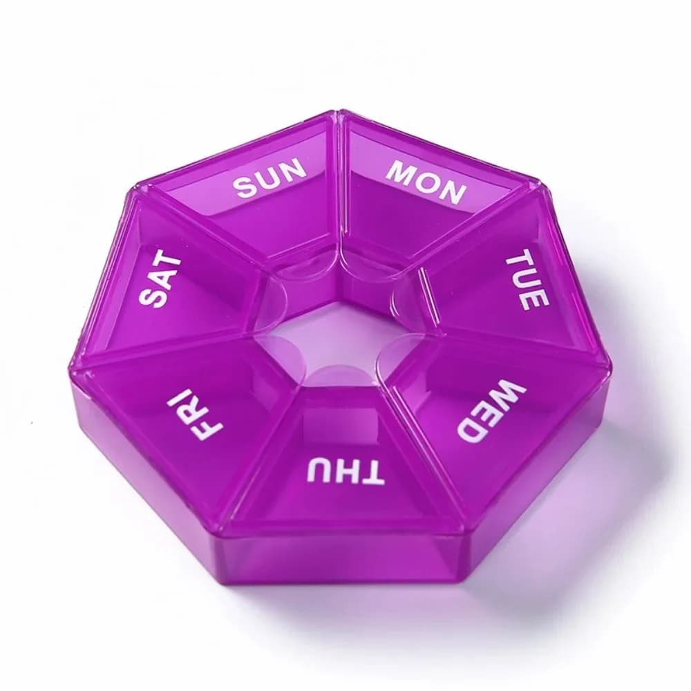 New Portable Container Premium Mini Travel with 7 Shopping for 7 Days, Organizer for Vitamins, Medicines and Fish Oils