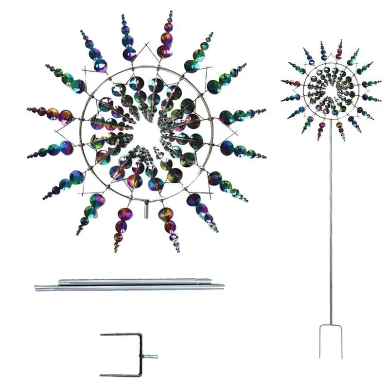 KineticArt Windcar Metal Windmill Garden Decoration Outdoor Wind Catcher Dreamcatcher Wind Chimes Modern Home Decoration