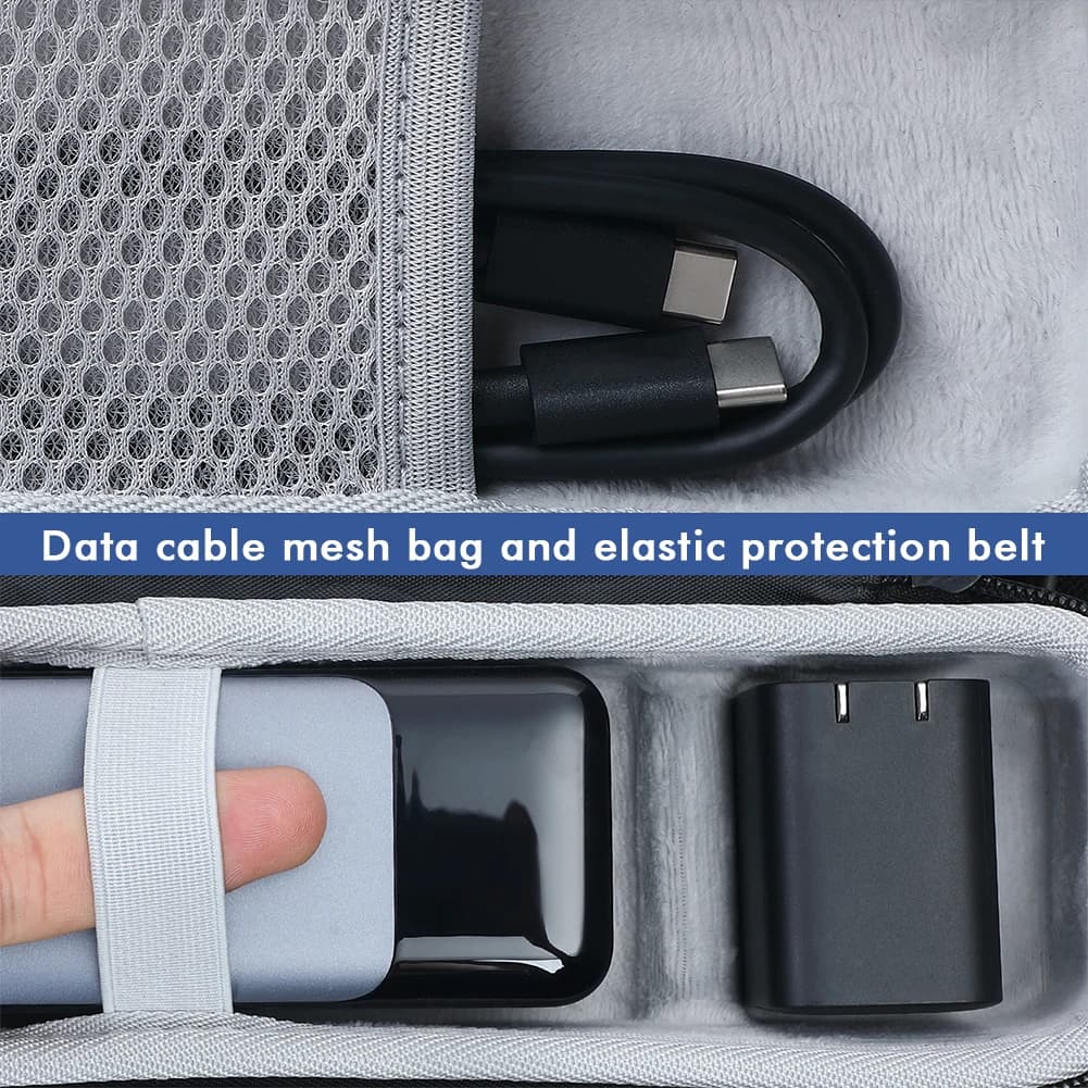 EVA rigid shockproof case with cord and carabiner for Anker Prime 27650mAh Power Bank 250W