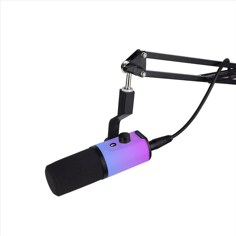 A32T-Microphone Dynamic XLR/USB dual mode for live streaming for podcasting recording Features of game Jack for RGB Headphones Arm Sta