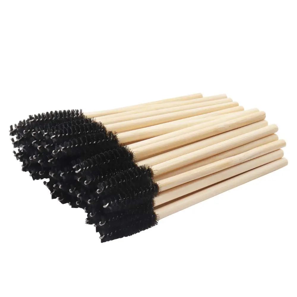 Wholesale 200pcs Disposable Eyelash Brush Tools Bamboo Makeup Mascara Wand
