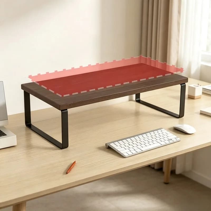 Monitor Riser Stand Desktop Elevated Base Home Office Computer Storage Organizer Rack