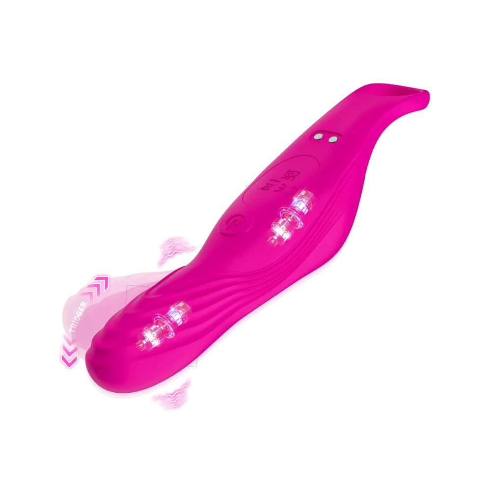 Vibratore a forma di coniglio per stimolazione clitoridea e vaginale, sex toy per donne.
