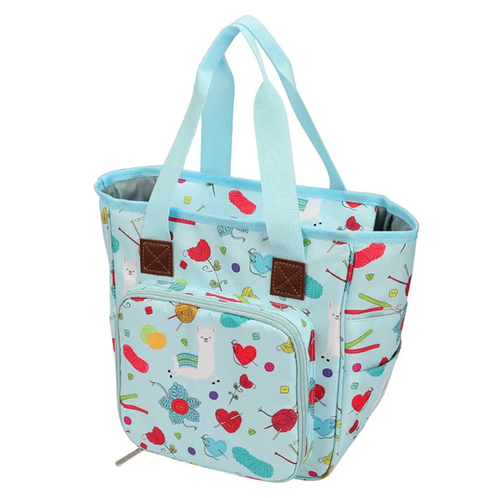 Large Yarn Storage Bag, Portable Knitting Bag for Crochet Hooks, Knitting Needle and Other Sewing Supplies Storage Organizer