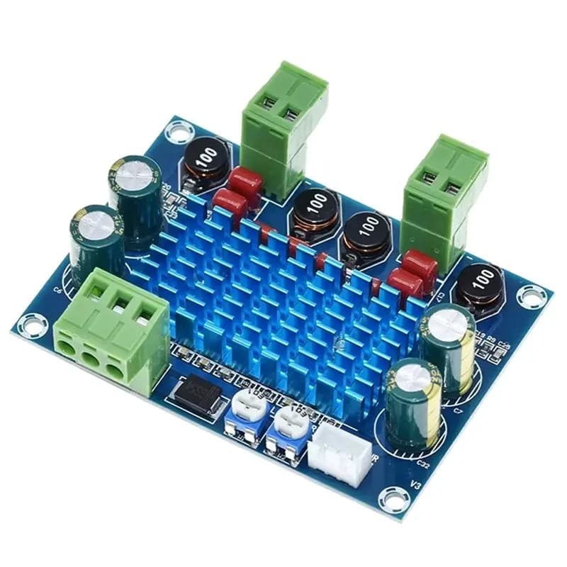 HIFI Smart-XH-M572 Digital Power Amplifier Card TPA3116D2 2X120W High Power 5V 24V 28V 120W with Plug-In input Dedicated