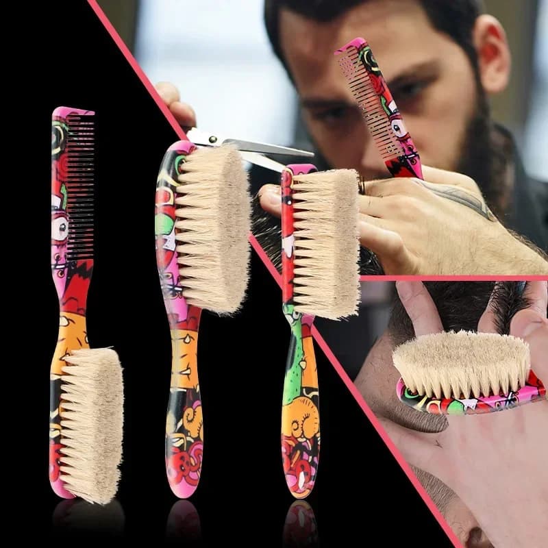 Nuovo professionale spazzola per la pulizia dei capelli da barbiere uomo setole di crine di cavallo spazzola per barba parrucchiere collo spolverino capelli rotti rimuovi strumenti