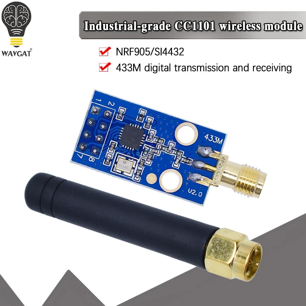CC1101 wireless module with SMA antenna wireless transceiver module for Arduino 433MHZ improves signal
