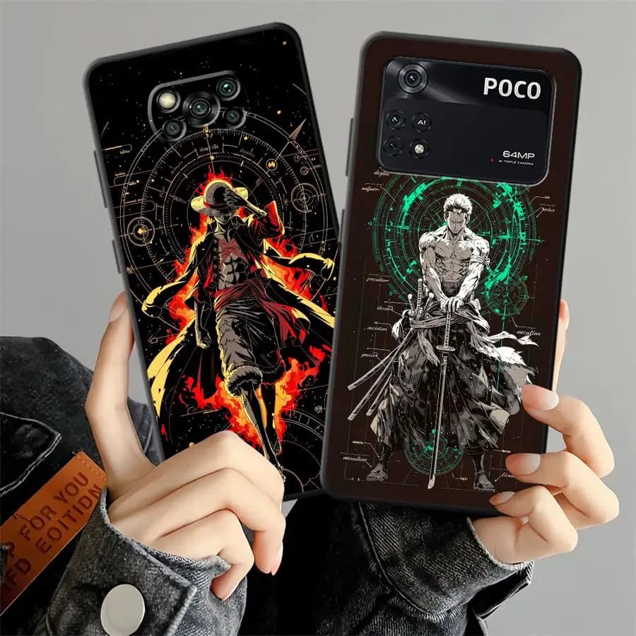 Cover per Telefono Anime One Piece per Xiaomi Poco F8 C75 C71 M3 M4 M7 Pro C50 F1 F3 M5 X3 X4 X5 X7 Pro C61