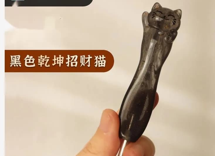 Black Cat Resin Handle Crochet Hook Crochet Knitting Sweater Needles DIY Craft Knitting Needles Sewing Tool