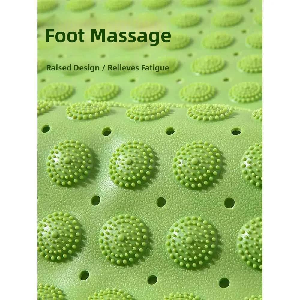 Eco-Friendly Square Bathroom Mat Shower Room Bath Anti-Fall Suction Cup Floor Mat Bathroom Foot Mat Massage Anti-Slip