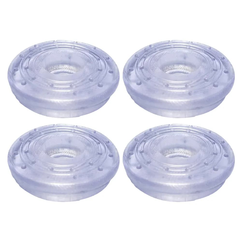 4 Pieces Rubber Roller Groover Bearings Transparent for Drawing Bars, Fitness Equipment Protections, Spare Parts for Door Training Bar