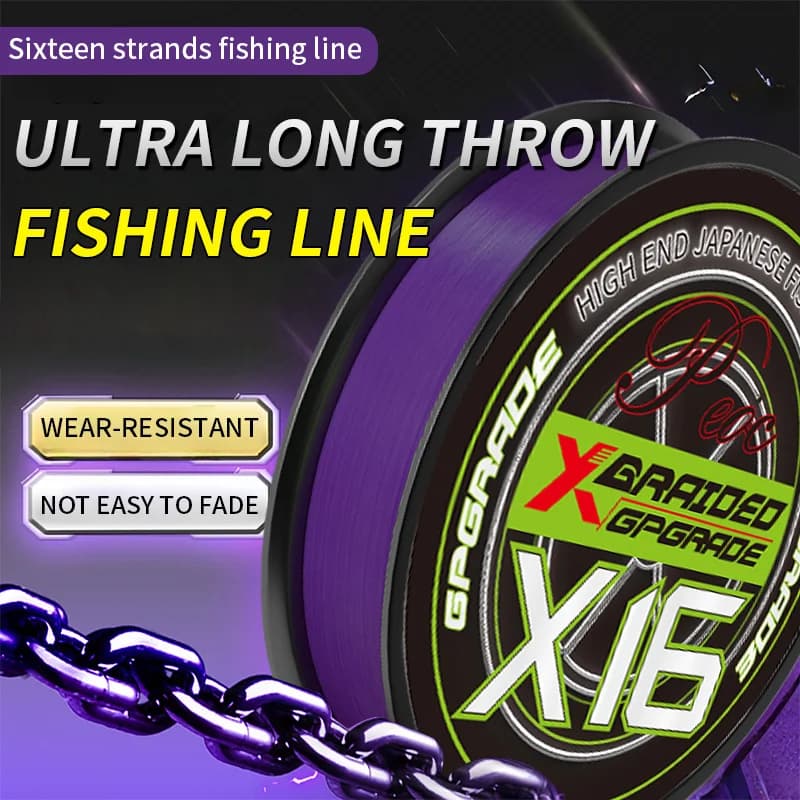 Linea PE a 16 fili, adatta per la pesca in acqua salata, la pesca d'acqua dolce e la pesca sul ghiaccio, la scelta migliore per i regali del festival.