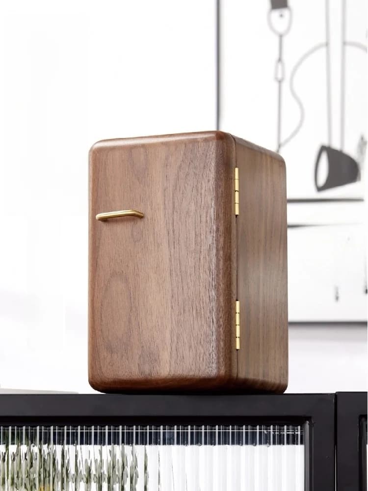 Large Capacity Wood Box, Black Walnut Jewelry Box, Necklace Container, Refrigerator Organizer, Valentine's Day Gift
