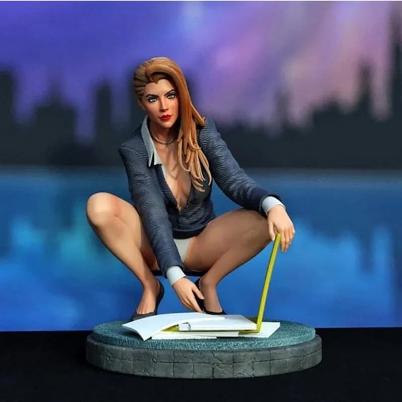 1/24 Bilancia Figura In Resina Modello di Montaggio Kit Tema Realistico In Miniatura Hot Segretaria Femminile Figurine Smontato e Non Verniciato