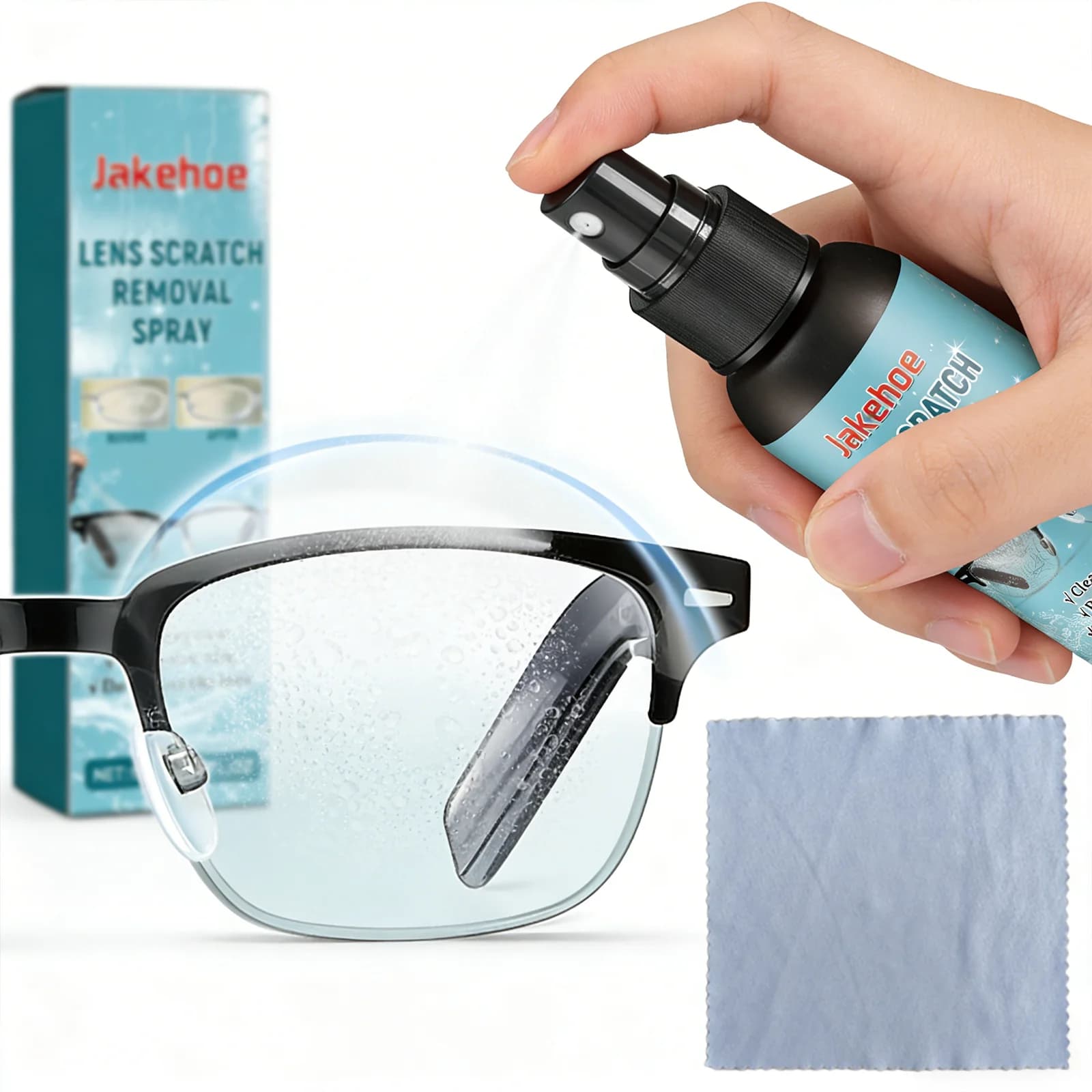Spray detergente per lenti di occhiali, antiappannamento, cura degli occhiali, visione immediata e chiara, rimuovi macchie d'olio, kit per la pulizia di occhiali da sole e schermi, 100ml