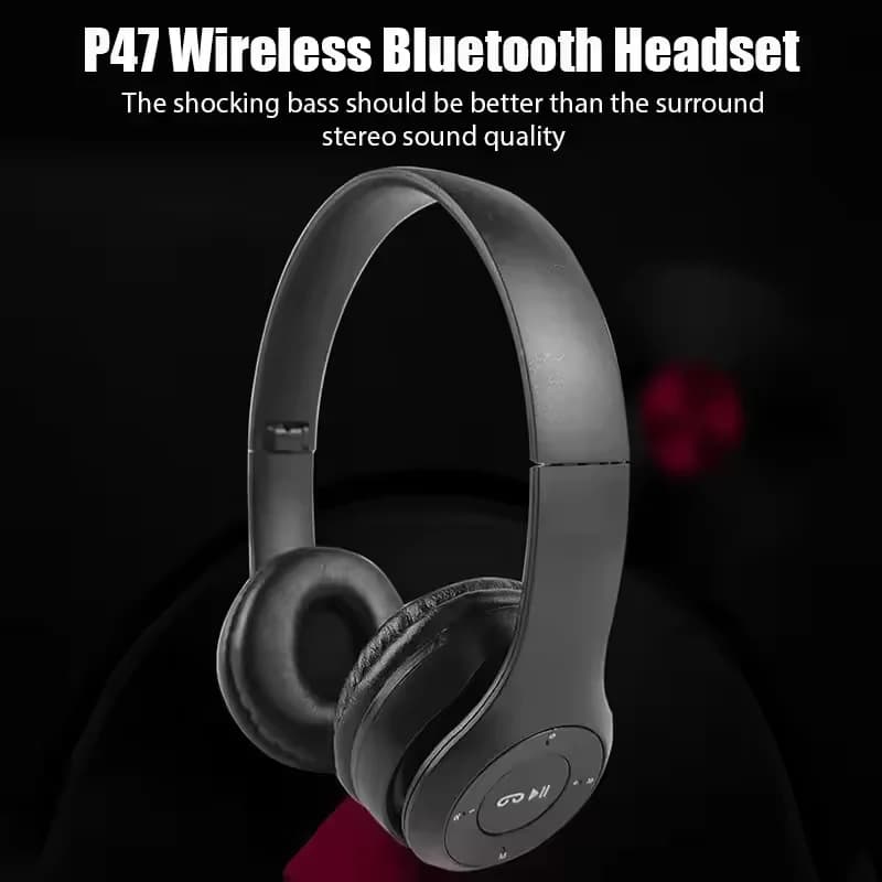 New Wireless Bluetooth Over-Ear P47 Stereo Headphones for Sport and Gaming Compatible with iPhone Xiaomi 2026