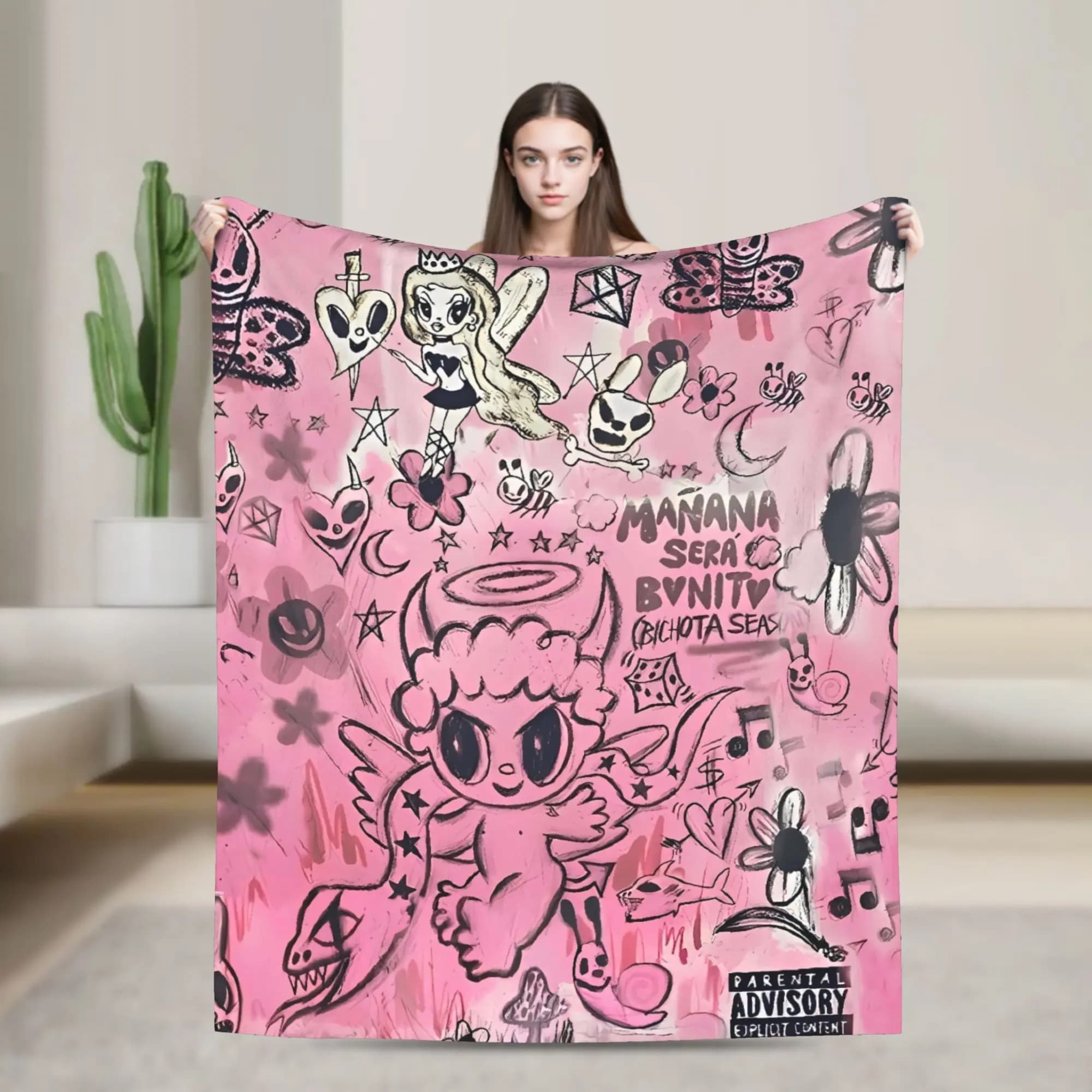 Manana Sera Bonito Karol G Bedding Throws Flannel Bedspread For Couch Chair Sofa Bed Print Sofa Bed Cover