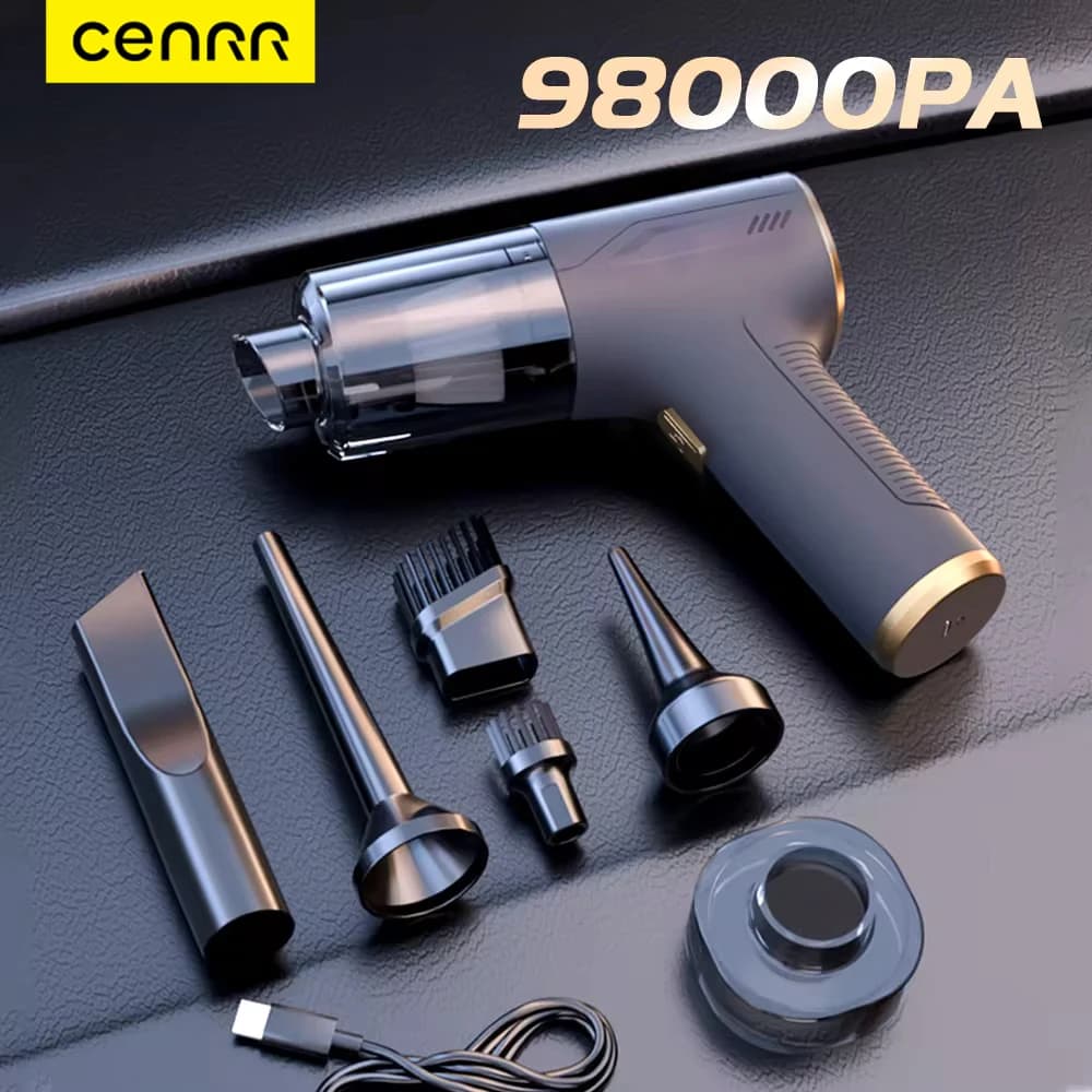 CENRR 98000PA Car Vacuum Cleaner Portable Wireless Cleaner Powerful Handheld Cleaning Machine For Home Appliances