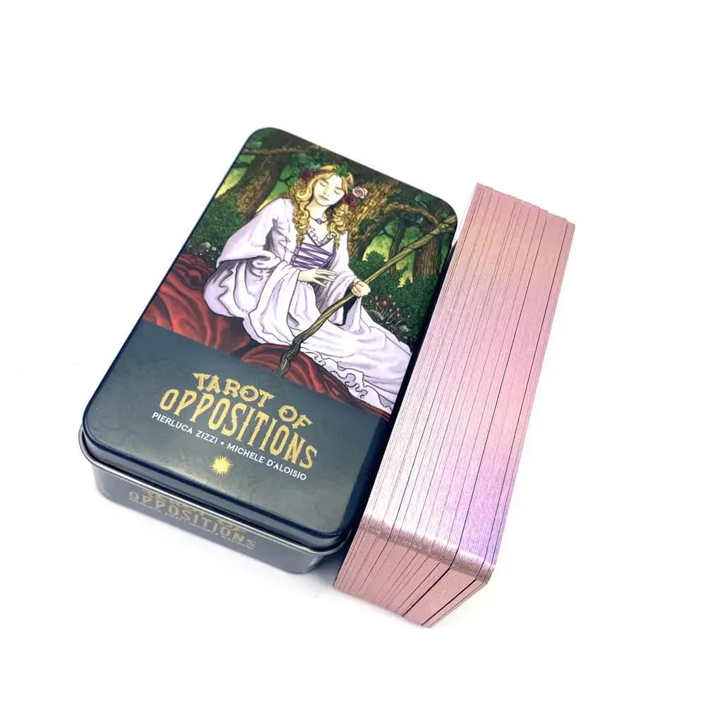 Tarot Of Oppositions Cards Pink Gilded Edition Divination Tarot Deck With Paper Guidebook English Classical Board Games