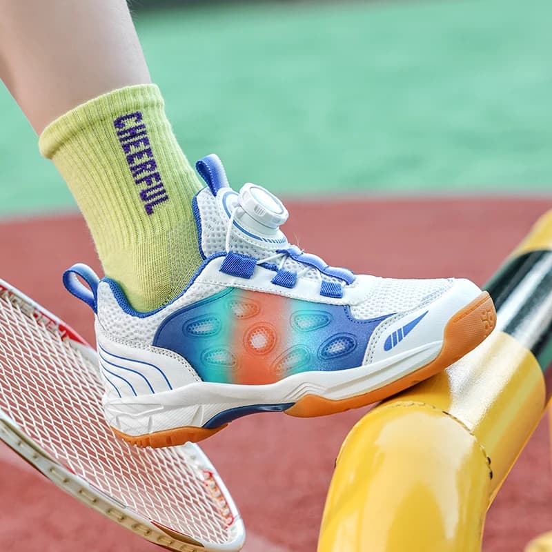 Scarpe da badminton per bambini, per ragazzi e ragazze, in rete traspirante, sportive, da corsa, leggere, antiscivolo, per esterni, per interni, da tennis