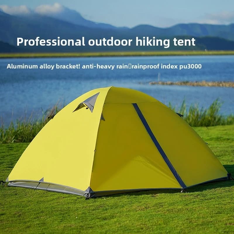 Tenda da Campeggio Leggera per 2-3 Persone, con Pali in Alluminio, Resistente al Vento e alle Forti Piogge, per Escursionismo e Alpinismo