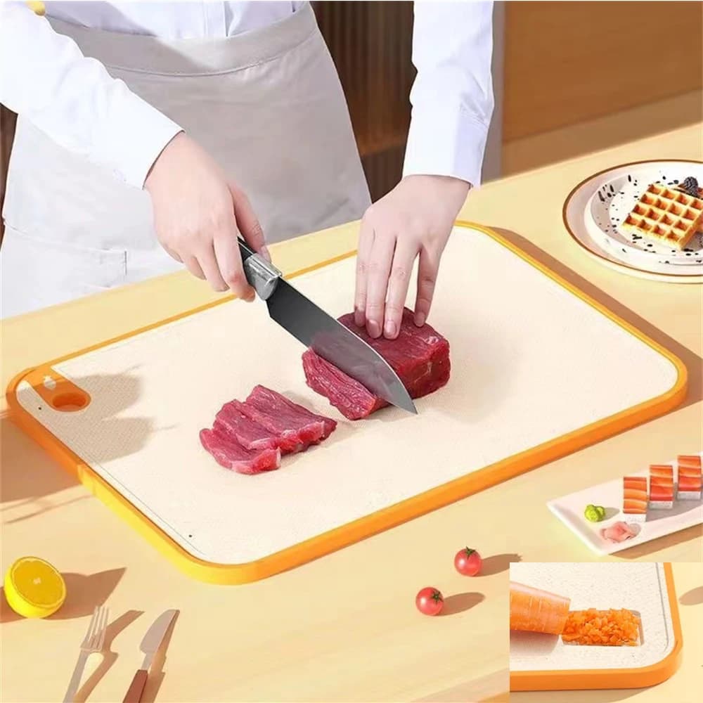 Tagliere antibatterico bifacciale Anti-muffa Antiscivolo in plastica Multifunzionale Frutta Appiccicoso Strumento da cucina per la casa