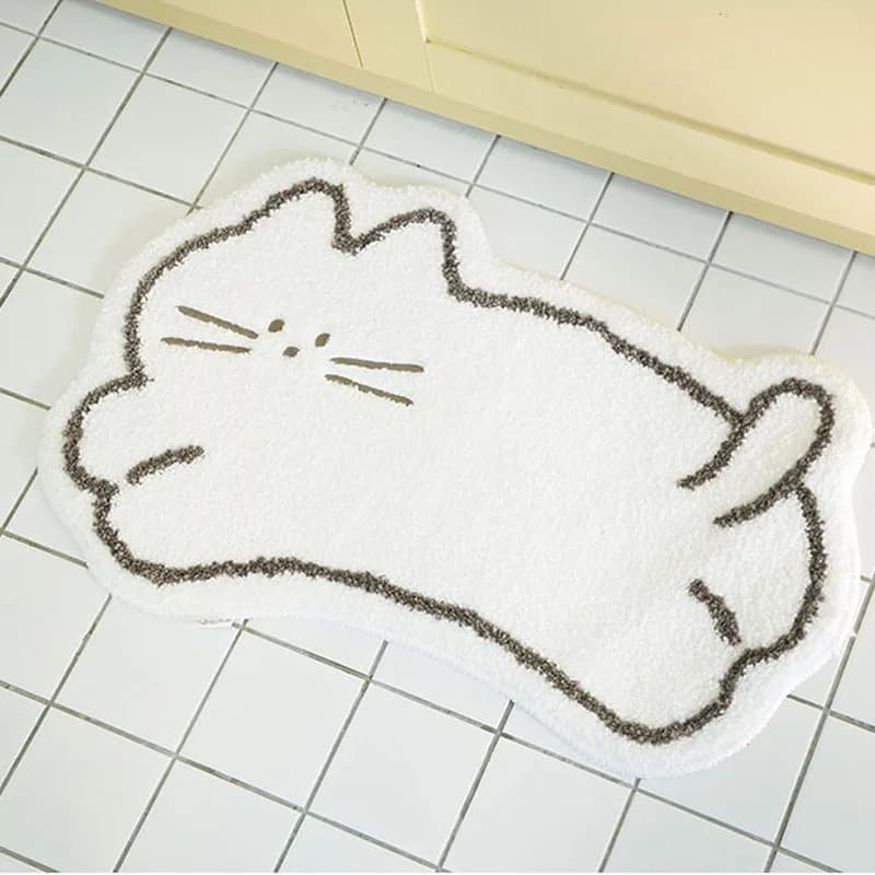 VIKAMA simpatico gatto tappeto morbido e fresco camera da letto comodino coperta camera da letto finestra coperta bagno tappetino decorazione della casa