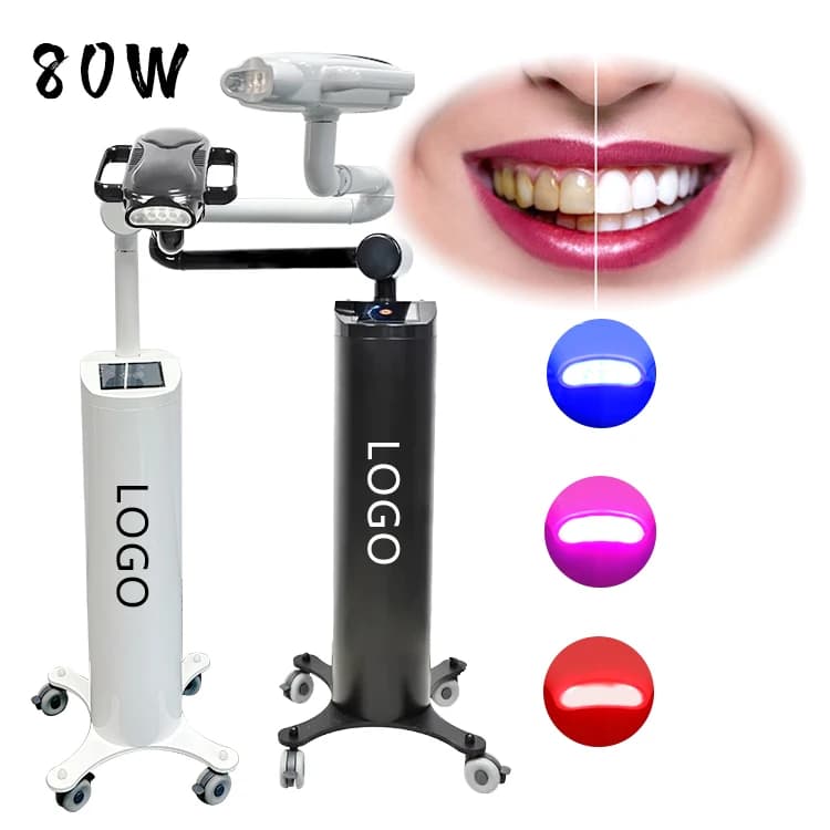 Mobile Dentale Whitening System with Blue/Viola/Red Light LED Lamps for teeth whitening