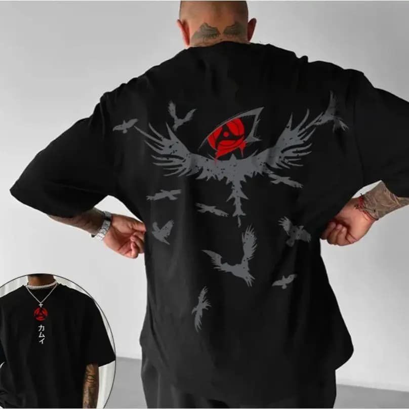 T-shirt Estiva Naruto per Uomo - Maglietta Anime ad Asciugatura Rapida per Ragazzi, Bambini e Adulti, Manica Corta, Stile Punk Casual e Trendy, Abbigliamento Familiare